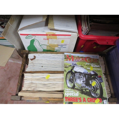 94 - A very large quantity over many boxes and trays of motoring interest magazines to include The Bullet... 