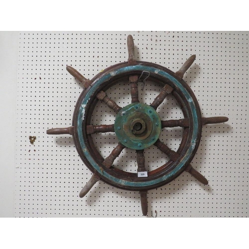 229 - A vintage ships wheel A/F