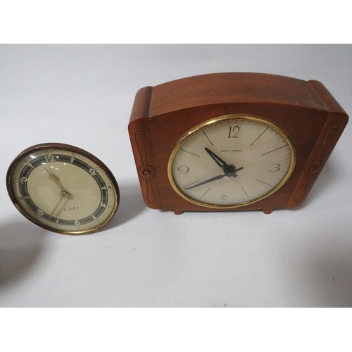 246 - A tray of collectables to include miners lamp. metronome, clock etc