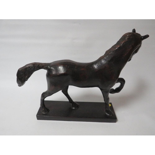 247 - A modern bronze effect model of a horse