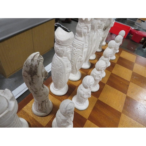 263 - A large chess set and board