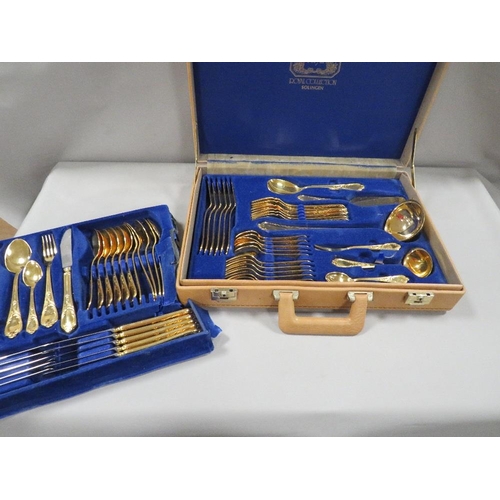 267 - A Solingen Royal collection canteen of cutlery contained in a briefcase internal packaging damaged