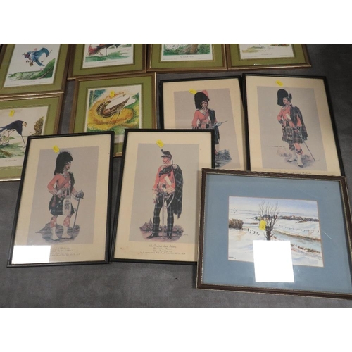 6 - A box of assorted prints to include humorous golfing examples