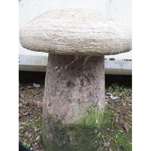 609 - A vintage mushroom staddle stone