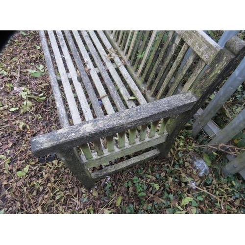 610 - A hardwood garden bench