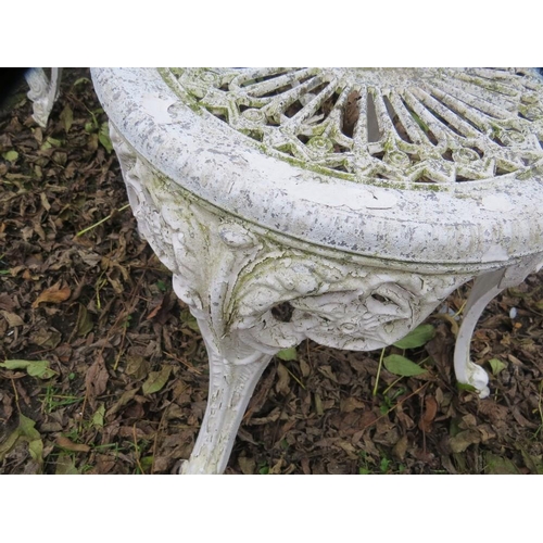 611 - Four aluminium garden stools