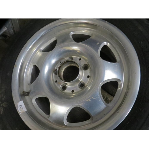 630 - Four Mercedes SLK alloy wheels and tyres