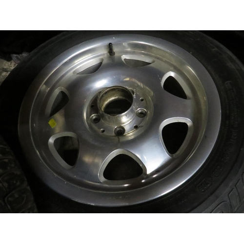 630 - Four Mercedes SLK alloy wheels and tyres