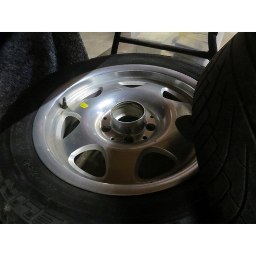 630 - Four Mercedes SLK alloy wheels and tyres