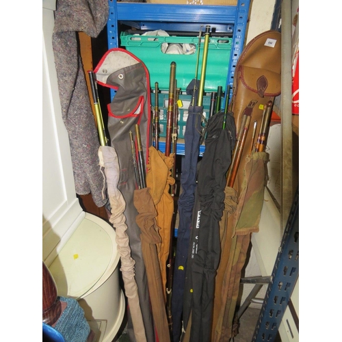 644 - A selection of fishing rods etc