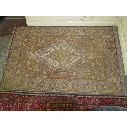 813 - Three rugs to include two runners - 390 cm x 93 cm, 298 cm, x 66 cm and a silk rug 125 x 200 cm (3)