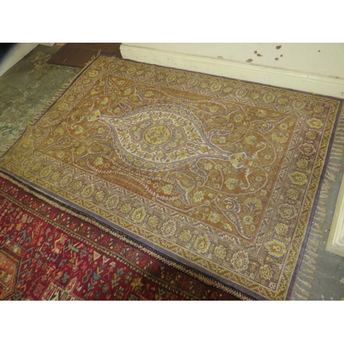 813 - Three rugs to include two runners - 390 cm x 93 cm, 298 cm, x 66 cm and a silk rug 125 x 200 cm (3)