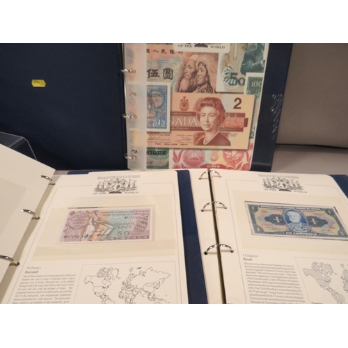 449 - 'Banknotes of the World' three albums of notes mostly 19th and 20th century