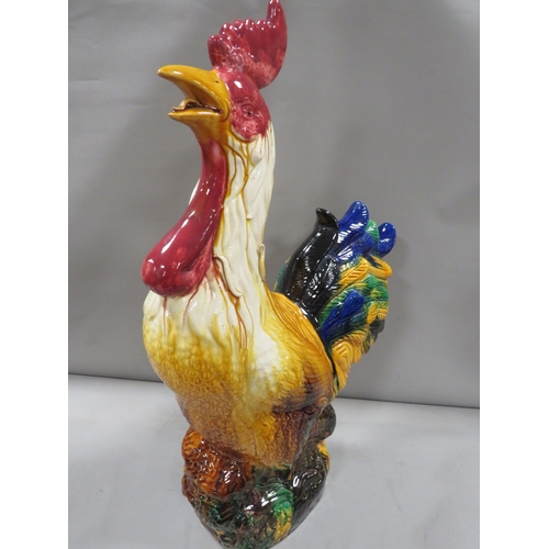 278 - A large Majolica style cockerel