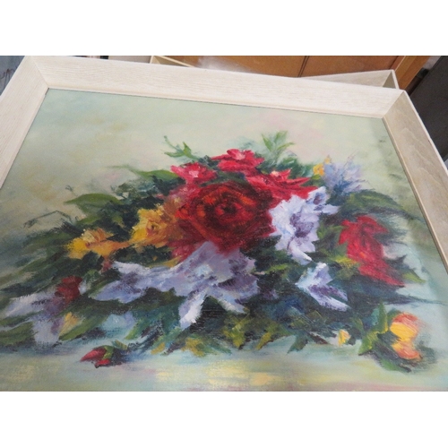 23 - A box of assorted paintings, prints etc.