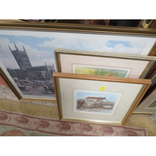 29 - A quantity of assorted pictures to include a Hubert Knowles watercolor etc.