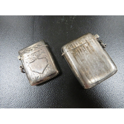 351 - Two hallmarked silver vesta cases