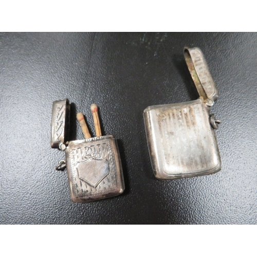 351 - Two hallmarked silver vesta cases