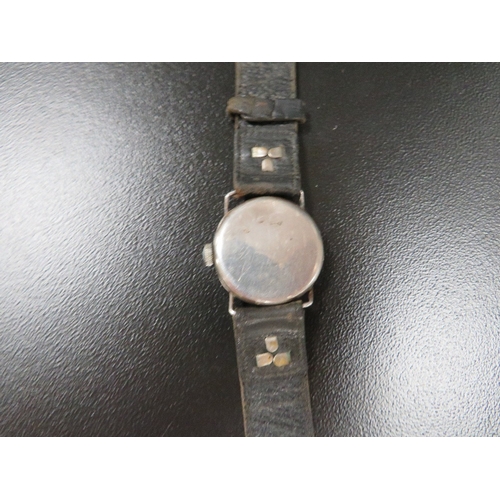 368 - A hallmarked silver cased antique trench wristwatch