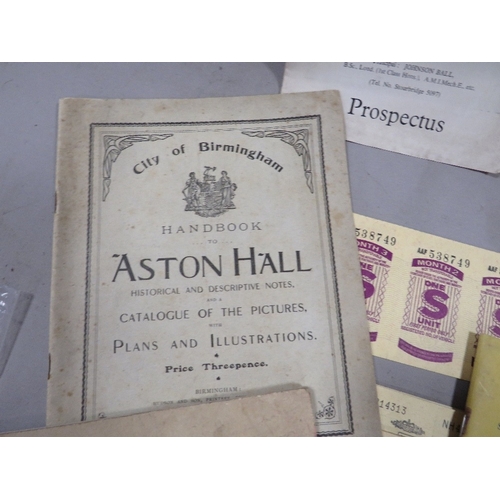 429 - Military and local interest ephemera, to include ration books