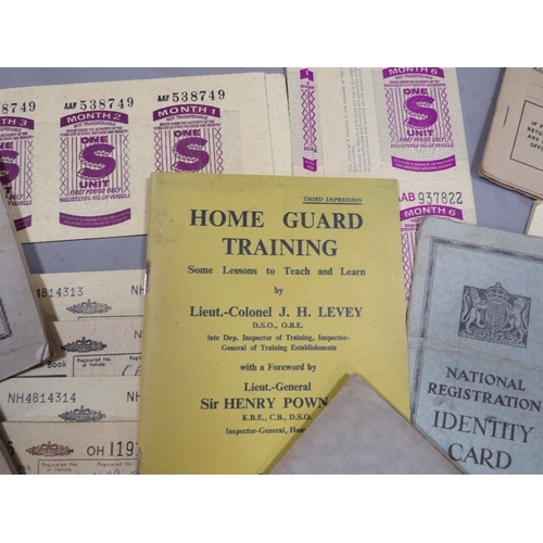 429 - Military and local interest ephemera, to include ration books