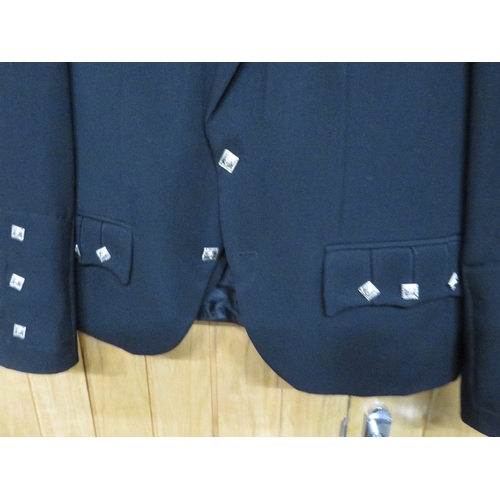 464 - A drum major No 2 jacket, and a No 2 jacket and waistcoat together with a No 2 jacket size 42