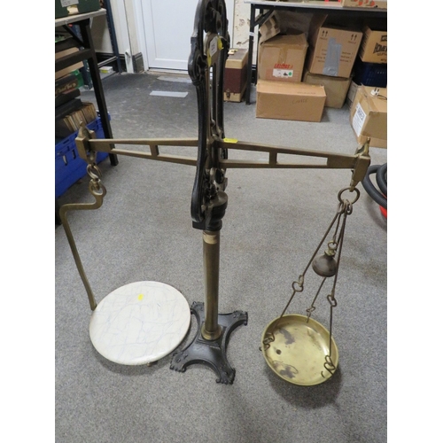 235 - A large cast iron vintage scales