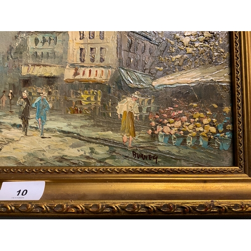 10 - Burnett - A Parisian impressionist oil on canvas 30 x 39 cm