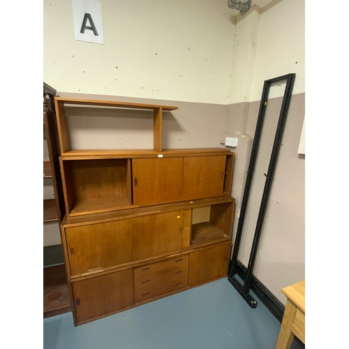 707 - A mid century Interflex teak modular bookcase system