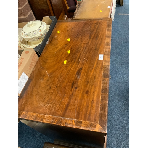 745 - A small 19th century mahogany three drawer chest H 80 cm W 79 cm