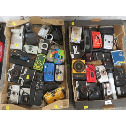 199 - Two boxes of vintage cameras