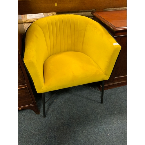 797 - A modern showhome yellow upholstered tub chair