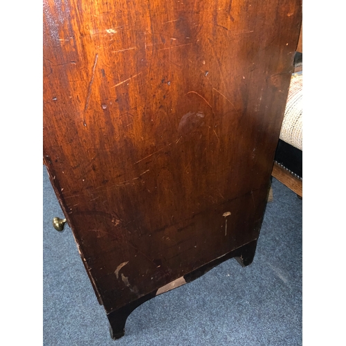 799 - An antique mahogany six drawer chest W 107 cm. S/D