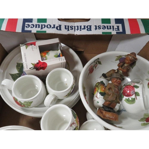 137 - A large tray of Portmeirion Pomona tea and dinnerware etc