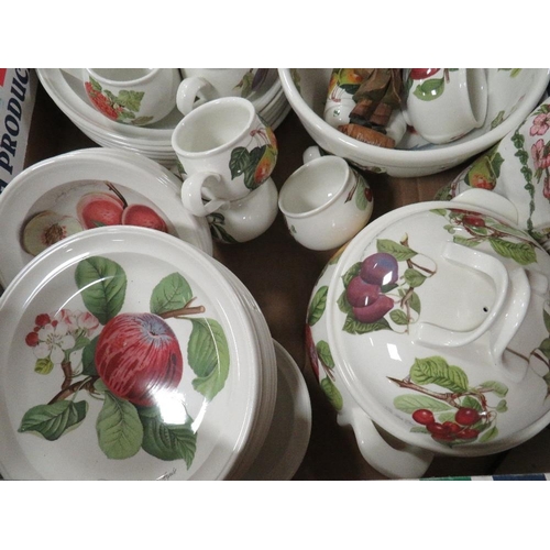 137 - A large tray of Portmeirion Pomona tea and dinnerware etc