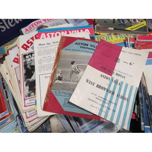 182 - A collection of vintage Aston Villa football programmes from 1957 to the 1980s, together with a sele... 