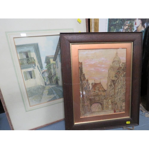 20 - A large quantity of prints, watercolors etc., comprising various artists and subjects, some signed