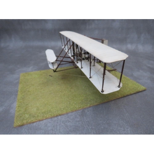 201 - A Wright Brothers first aircraft flight diorama, wingspan W 31 cm