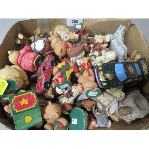 250 - A small tray of assorted Cherished Teddies figures