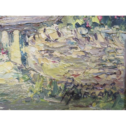 4 - Phyllis Morgans - a pair of impressionist oils on board 'Upper Slaughter' and 'Snowshill',together w... 