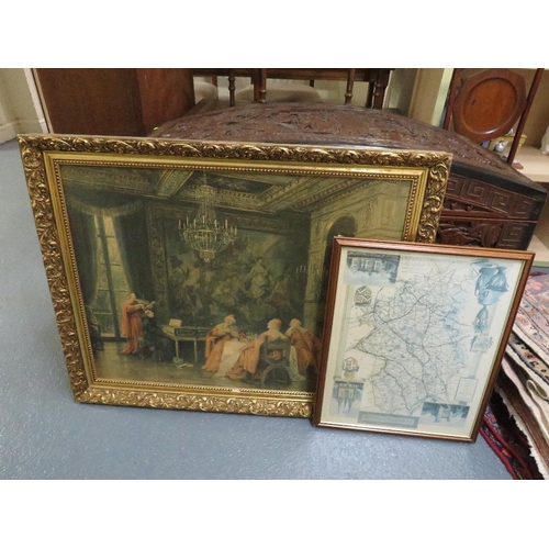 40 - A quantity of assorted gilt framed prints to include an Albrighton Hunt signed print