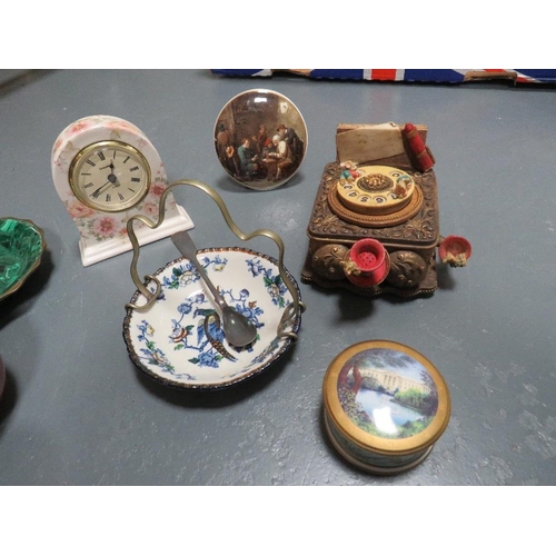 56 - A tray of assorted ceramics to include a small Poole pottery vase