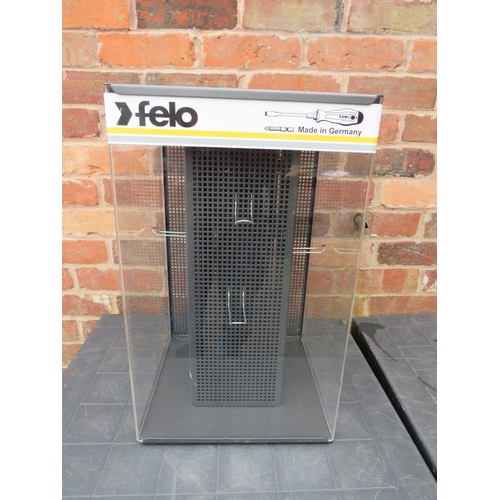 58 - A shop display / point of sale advertising 'TELO' tool cabinet with key