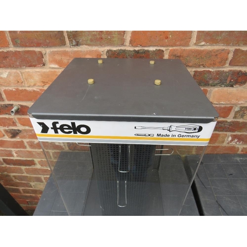 58 - A shop display / point of sale advertising 'TELO' tool cabinet with key