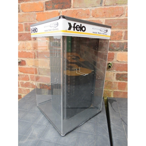 58 - A shop display / point of sale advertising 'TELO' tool cabinet with key