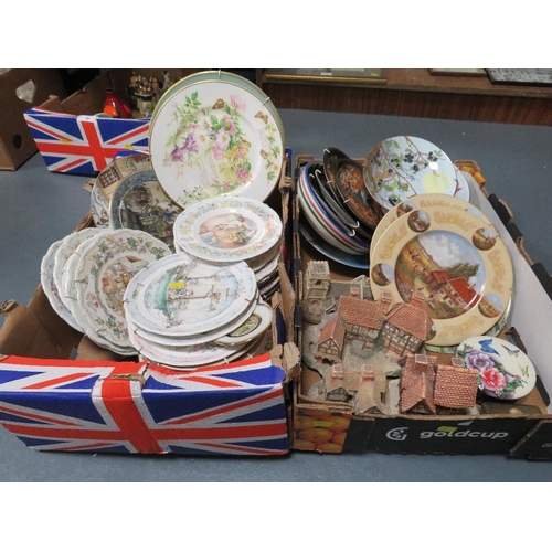 72 - Two trays of collectable plates etc