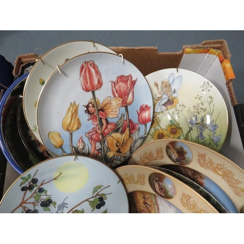 72 - Two trays of collectable plates etc