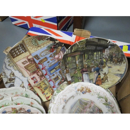 72 - Two trays of collectable plates etc