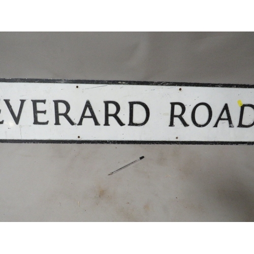 273 - A large vintage North Wales 'Rhos-on-Sea' Everrard Road street sign