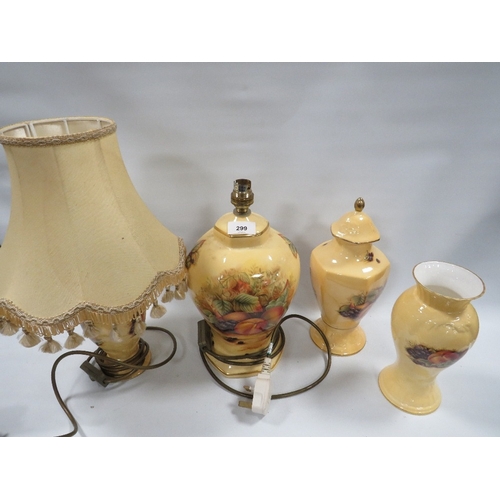 299 - A selection of Aynsley Orchard Gold items